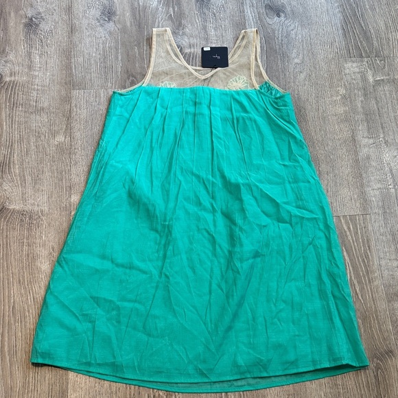 ANTHROPOLOGIE RYU Dress Core Aqua Sleeveless NEW S - Picture 4 of 5